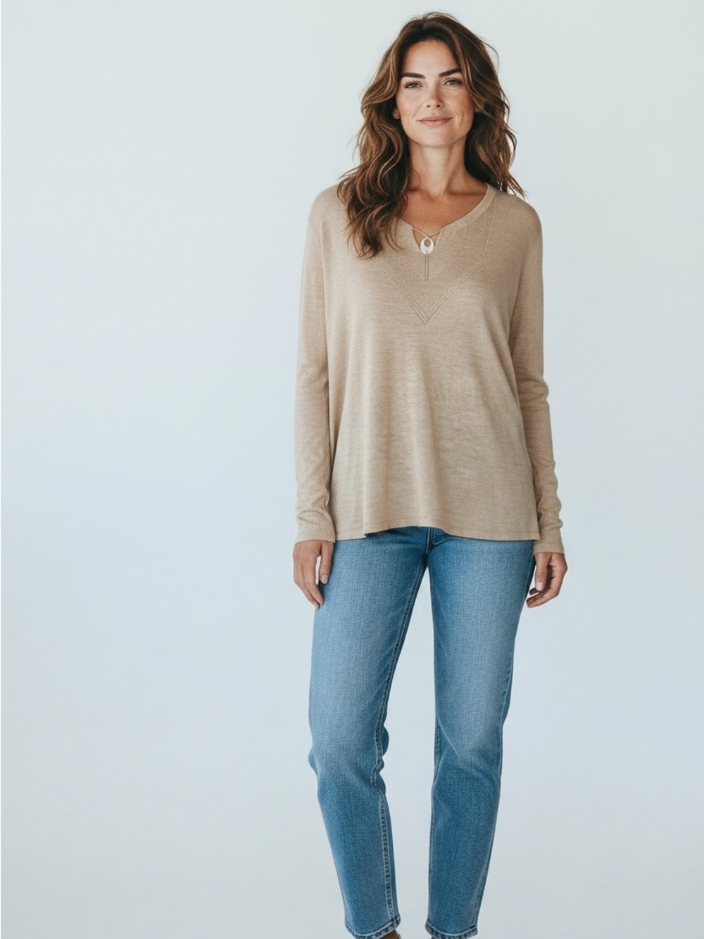 Banana Republic Women’s Size M Long Sleeve V Neck Silk Cotton Thin Sweater